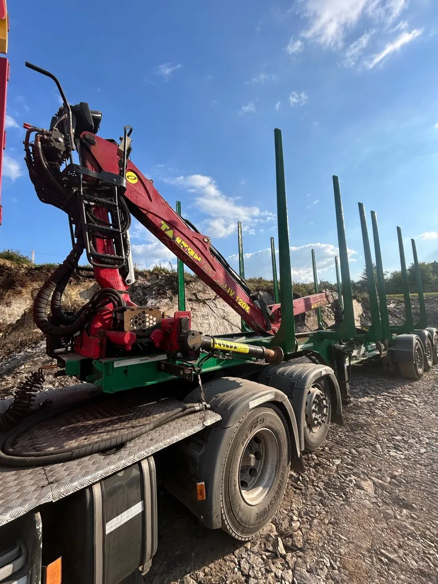 Timber trailer and crane - Image 1