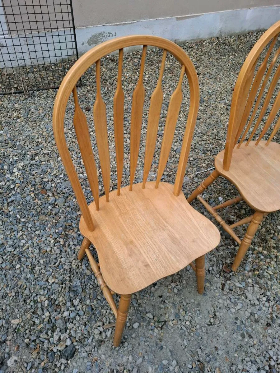 6 x large round back dining chairs. - Image 3