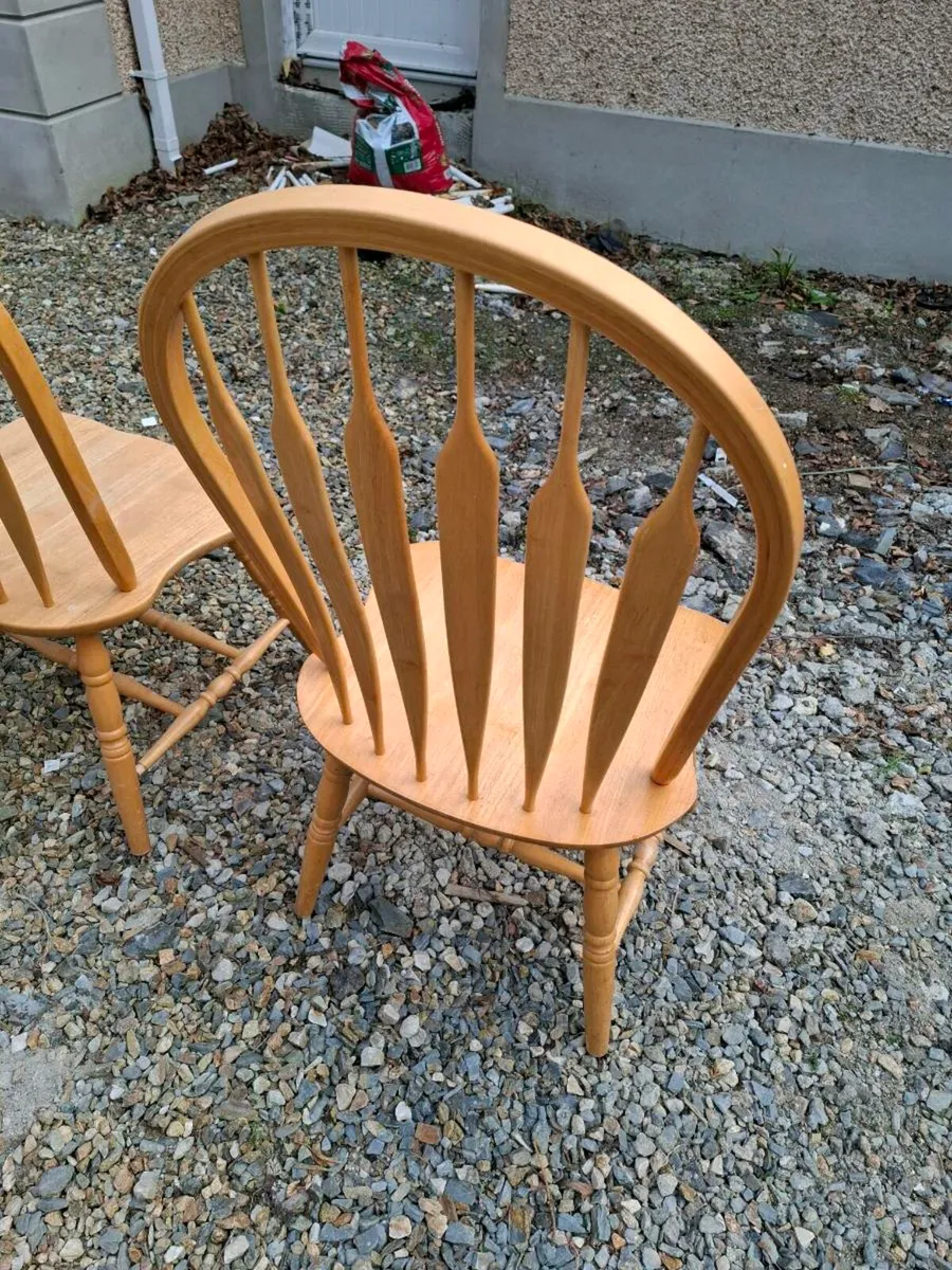 6 x large round back dining chairs. - Image 4