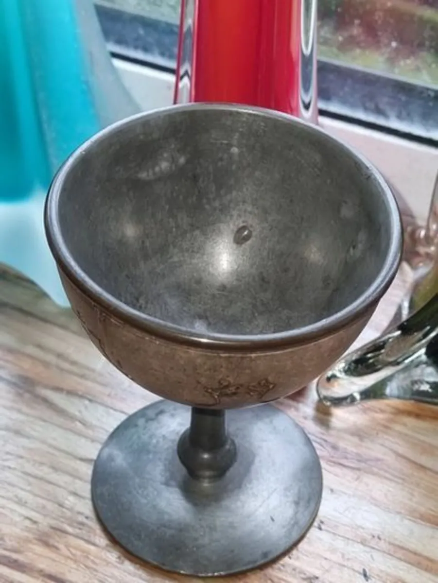 Antique Chinese Pewter Drinking Cup - Image 4