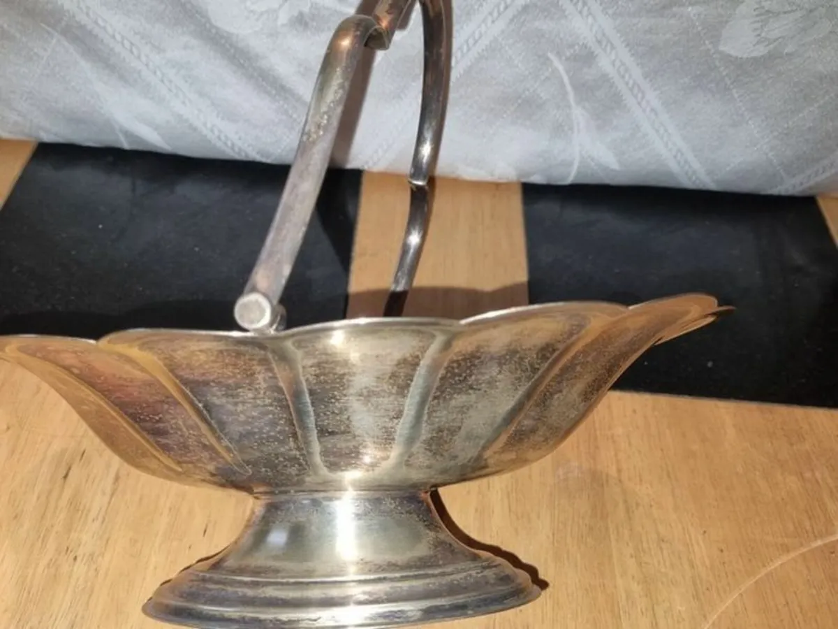 Silver Plated Fruit Basket - Image 3