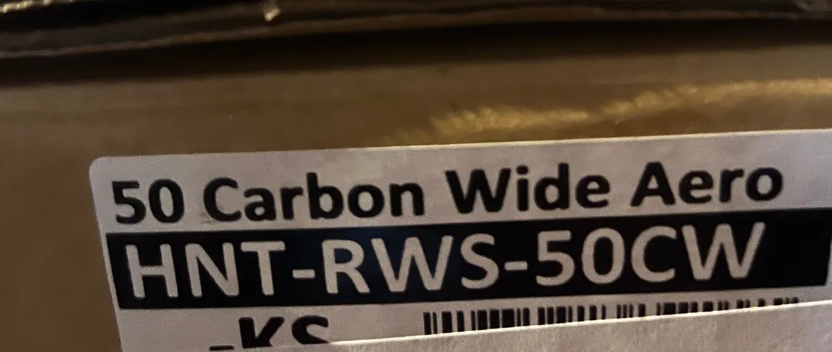 Hunt Carbon 50 Wide Aero Bicycle Wheels (Unused) - Image 2