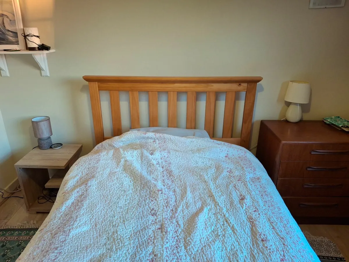 Small double bed and mattress - Image 2