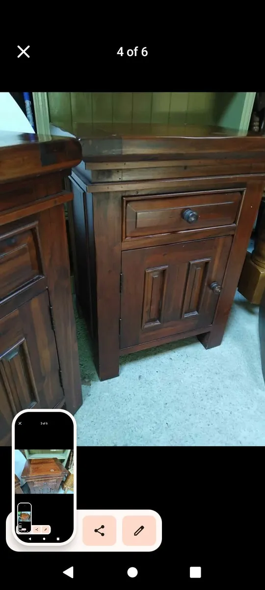 Bedside lockers x 2 - Image 4