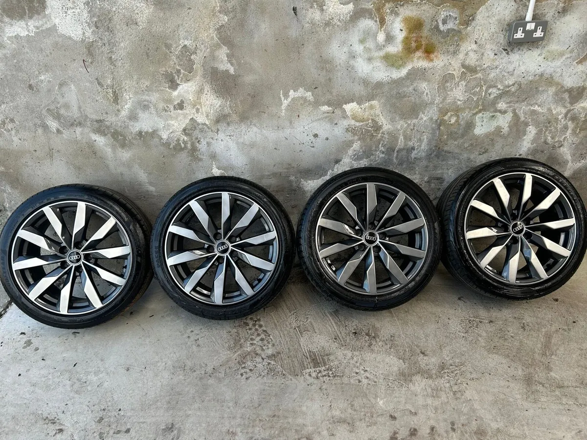 18” GENUINE AUDI A4 SPORT ALLOY WHEELS & TYRES - Image 2