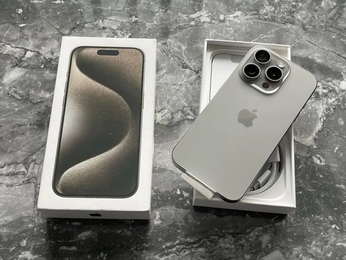 iPhone 15 Pro Max 256GB Natural Titanium Brand New Factory Unlocked - Image 1