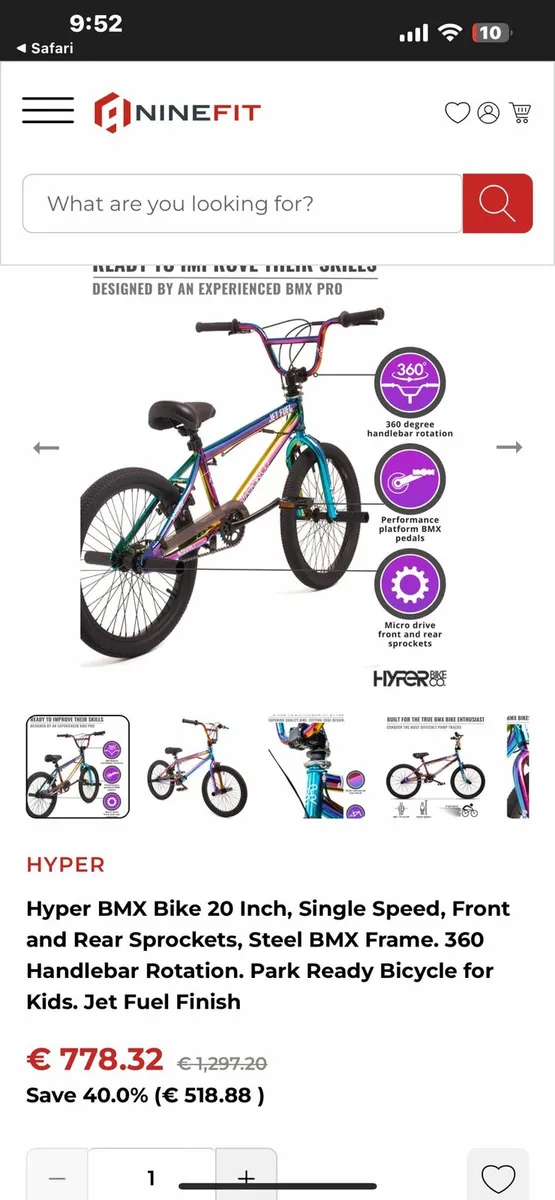 20” Hyper BMX 360* Turn ( €780 NEW ) - Image 1