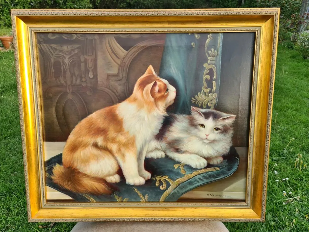 Large signed oleograph - Image 1