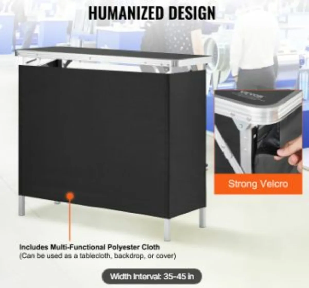 Portable Tradeshow Podium Table, 38.39" x 15.16" - Image 2