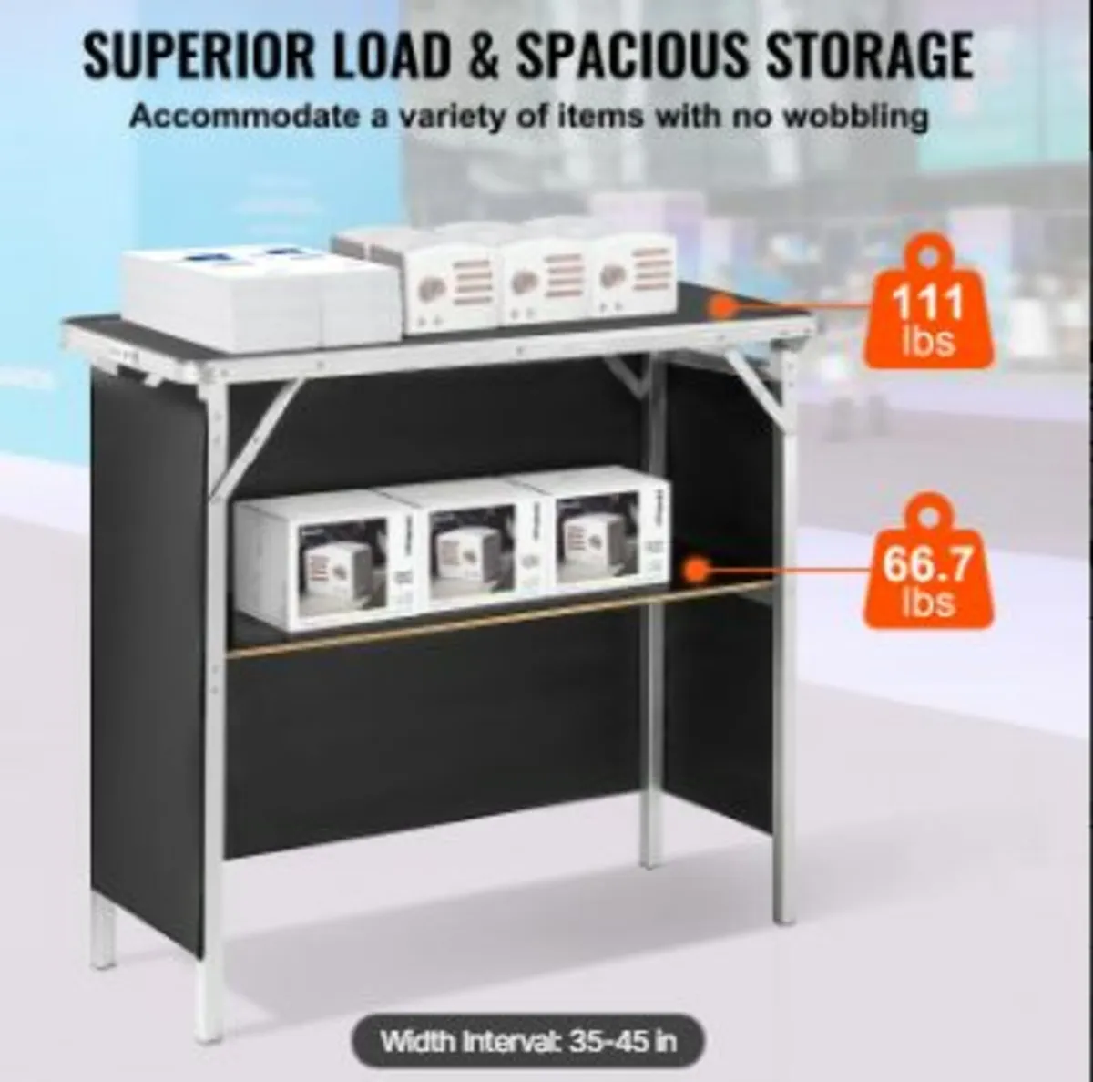 Portable Tradeshow Podium Table, 38.39" x 15.16" - Image 3