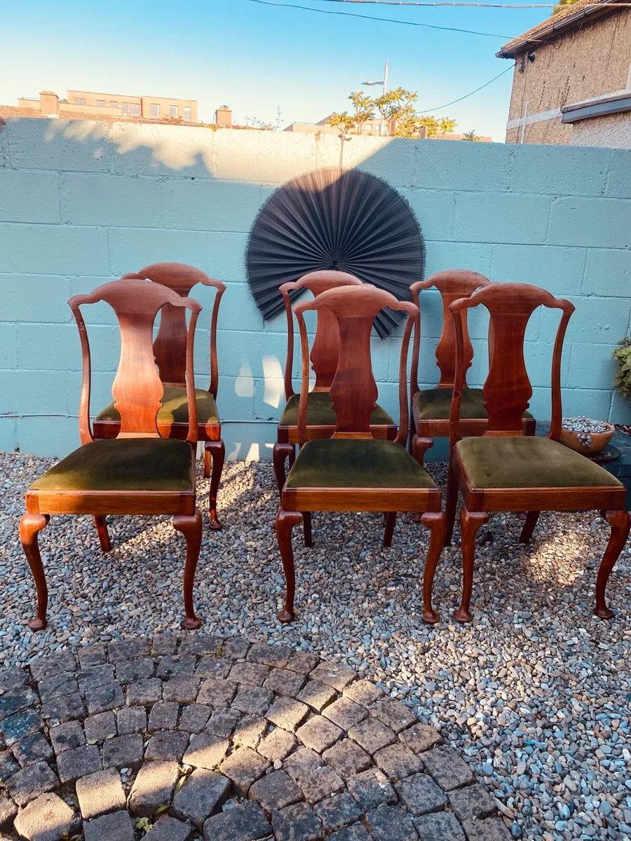 Vintage Dining Chairs x 6 - Image 1