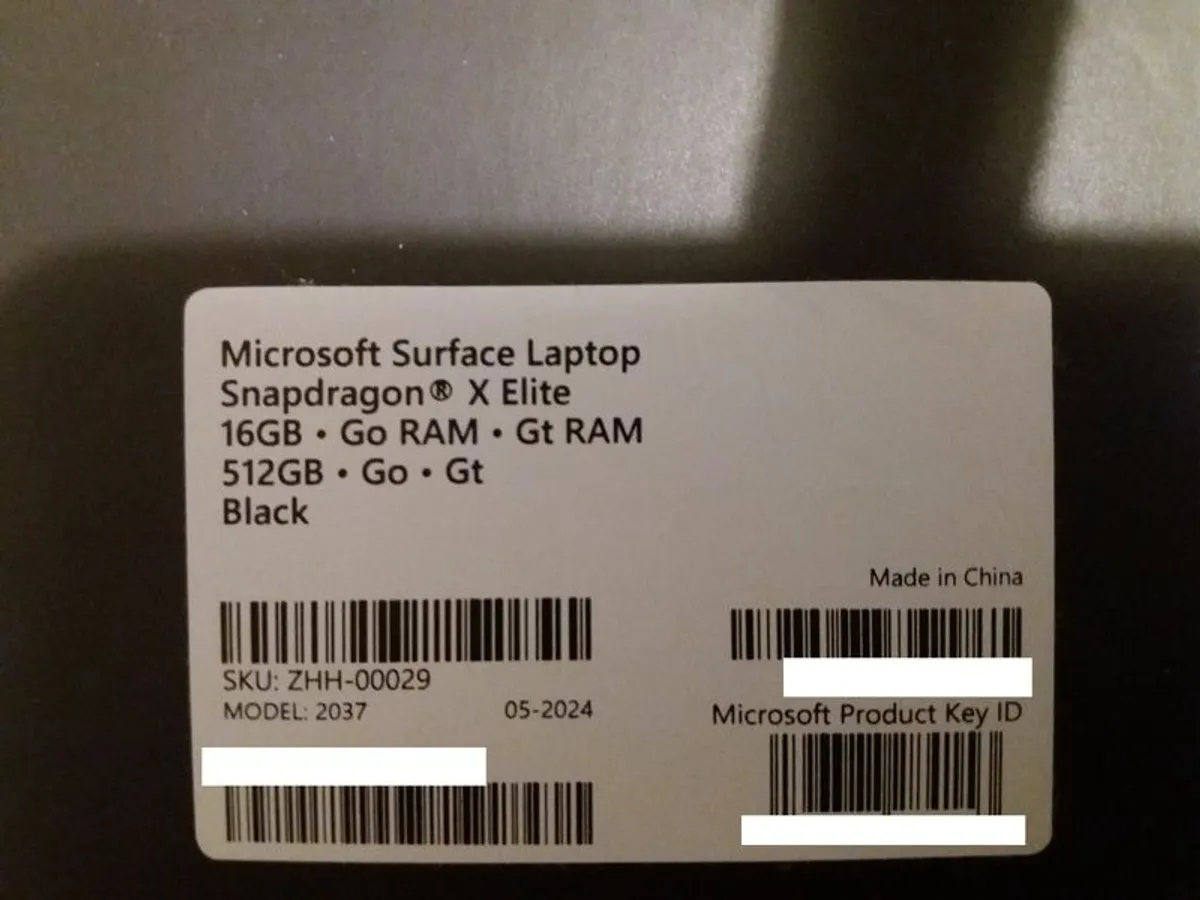 Brand New: Eur 330 discount on retail price: MICROSOFT 15" Surface Laptop, Copilot+ PC - Snapdragon X Elite, 512 GB SSD, Black, Windows 11 - Image 4
