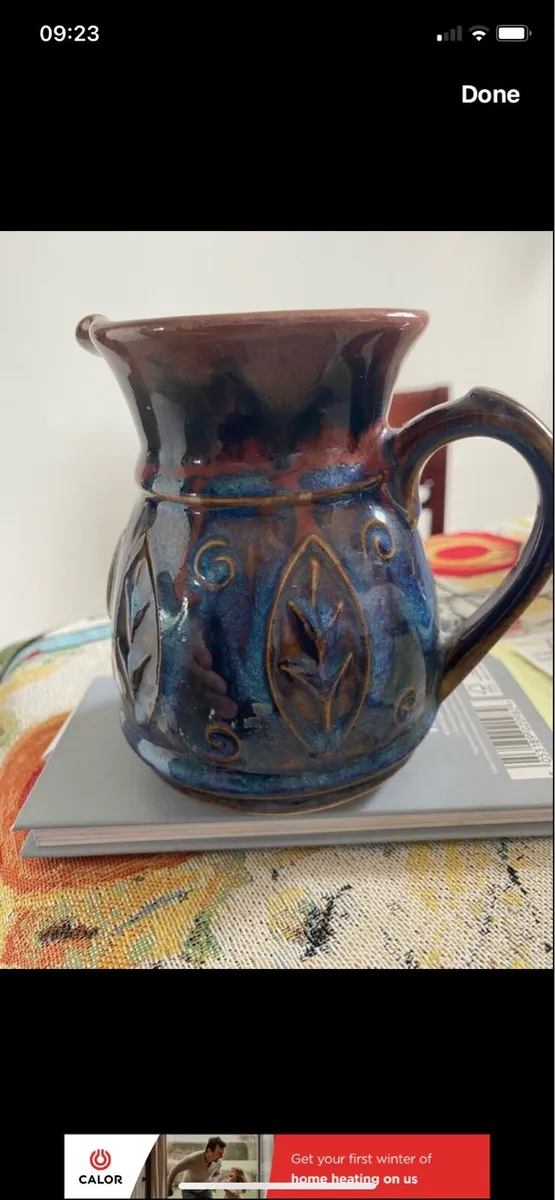 Colm De Ris Celtic Pottery Jug - Image 1