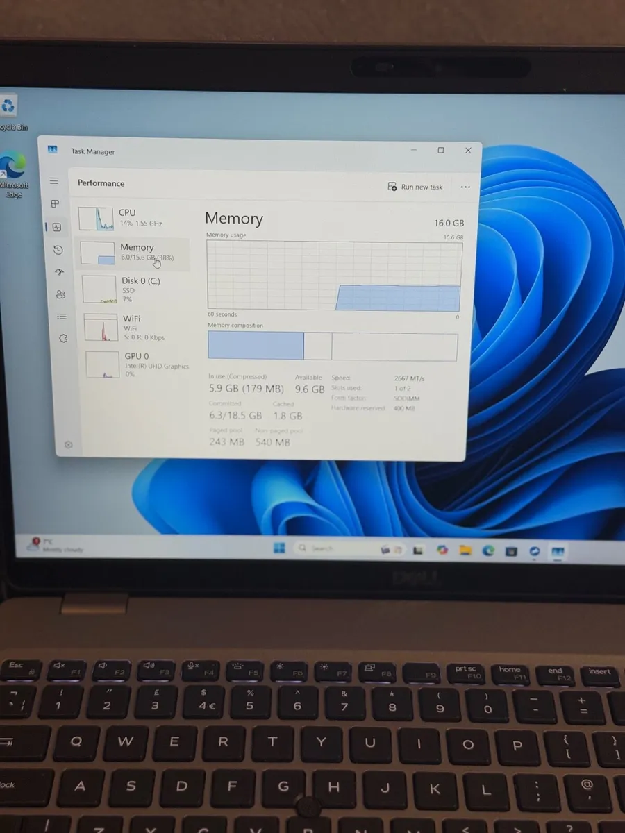 Dell Latitude 5510 Laptop i5/16GB/256SSD/FHD Touch - Image 4