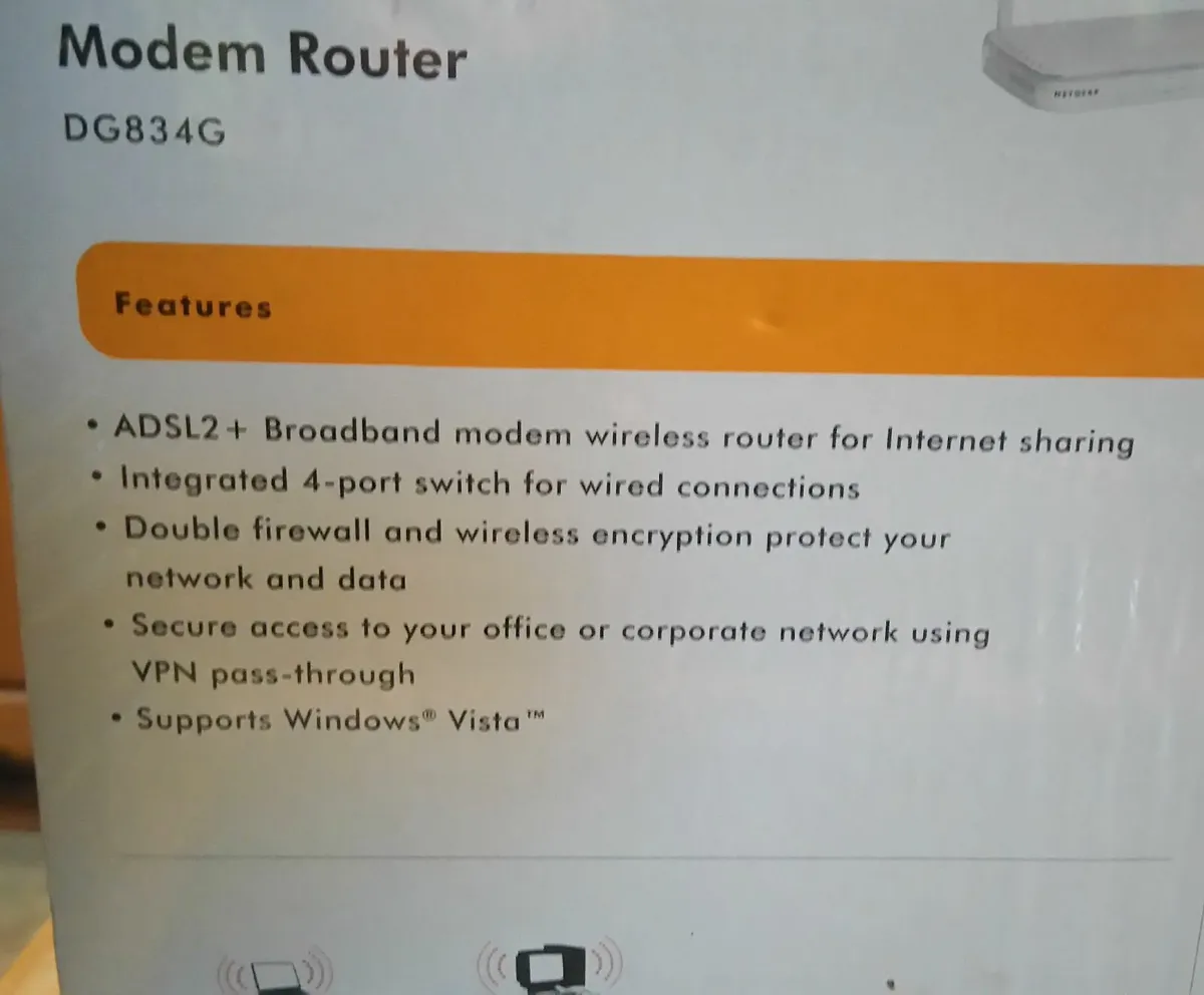 NETGEAR WIRLESS G MODERN ROUTER (BRAND NEW). - Image 3
