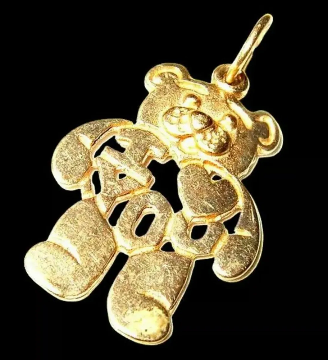 Vintage 9ct 'Teddy' I Love You Pendant - Image 2