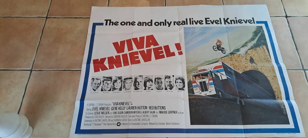 Vintage, 1970s evel knievel movie poster - Image 2