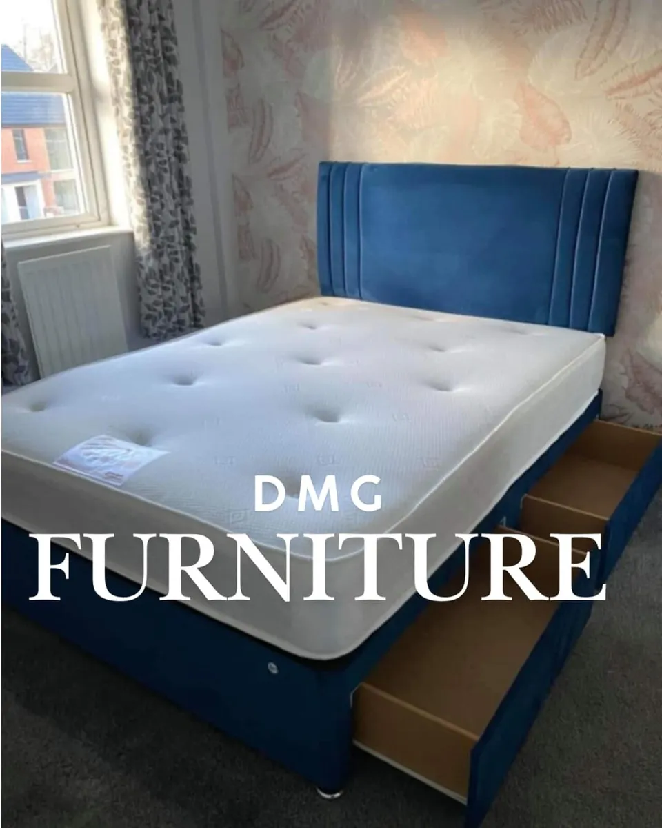 New Divan Beds With Mattresses And Headboard - Image 2