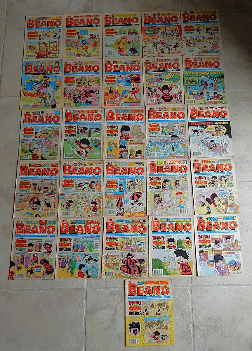 Selection of 26 Vintage Beano Comics from the 90s - Image 1