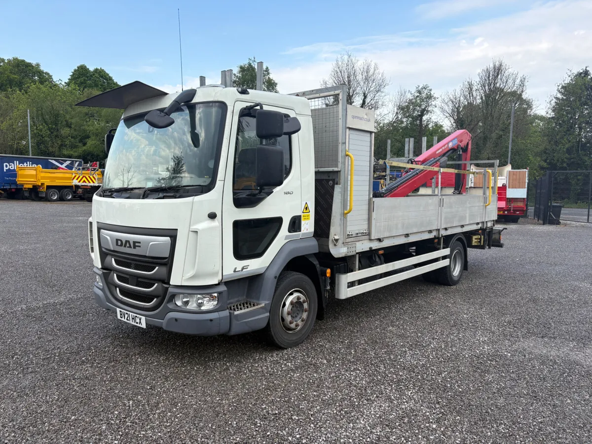 2021 DAF LF 180 12T Poling lorry remote crane - Image 2