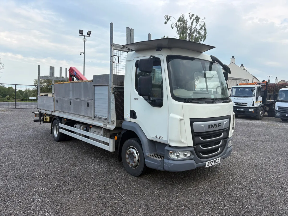 2021 DAF LF 180 12T Poling lorry remote crane - Image 3