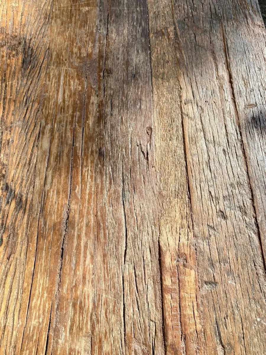 Wooden and metal desk / table - Image 2