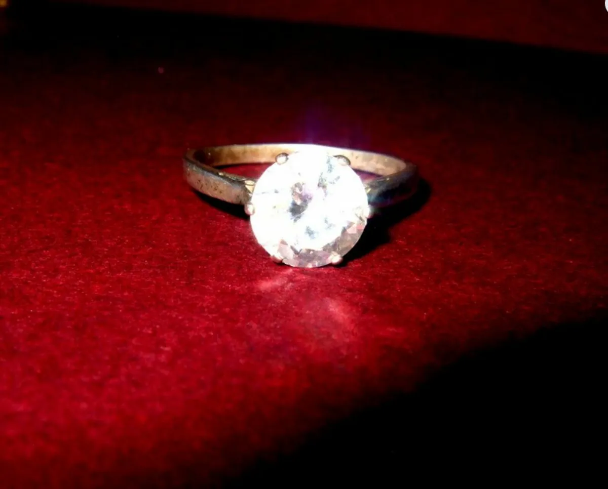 Vintage Hallmarked Silver approx 2ct Solitaire - Image 4