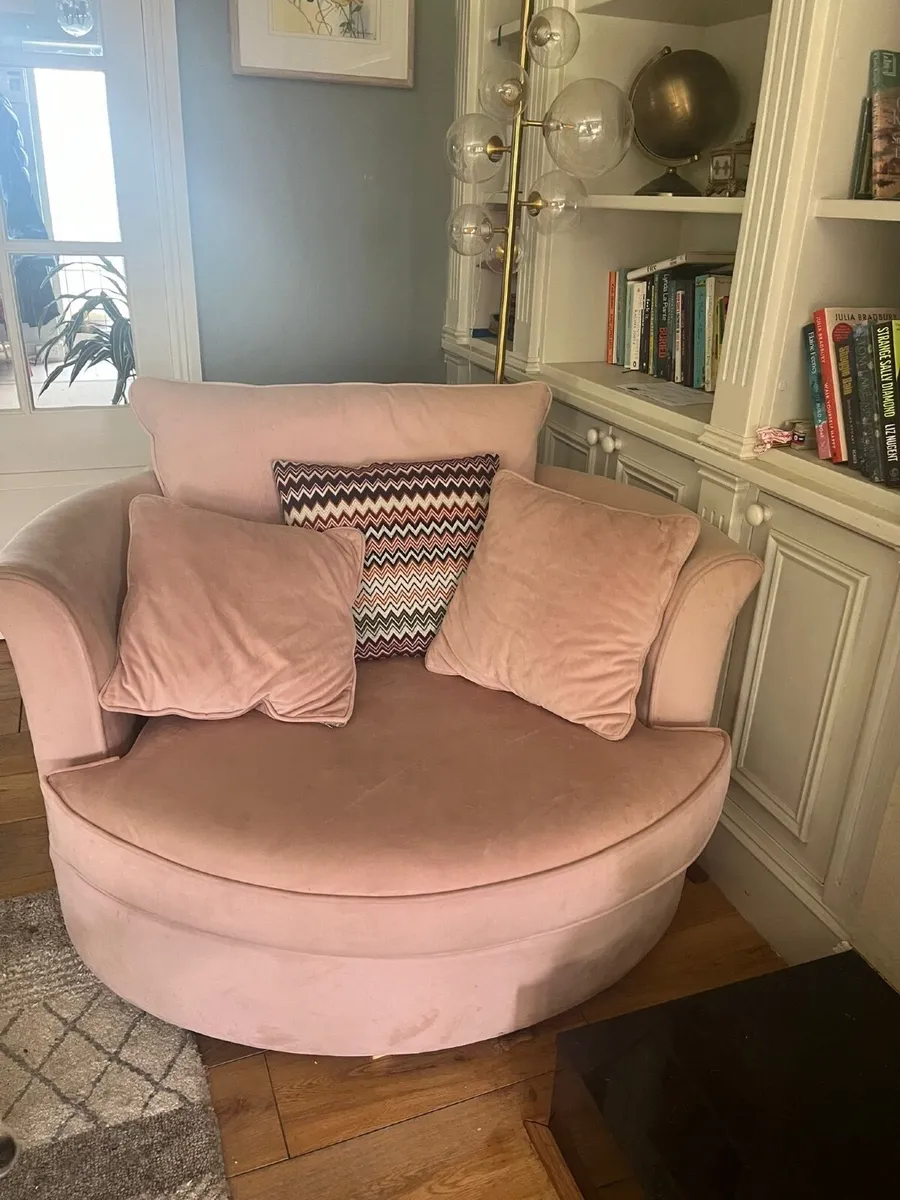 Swivel chair pink - Image 1