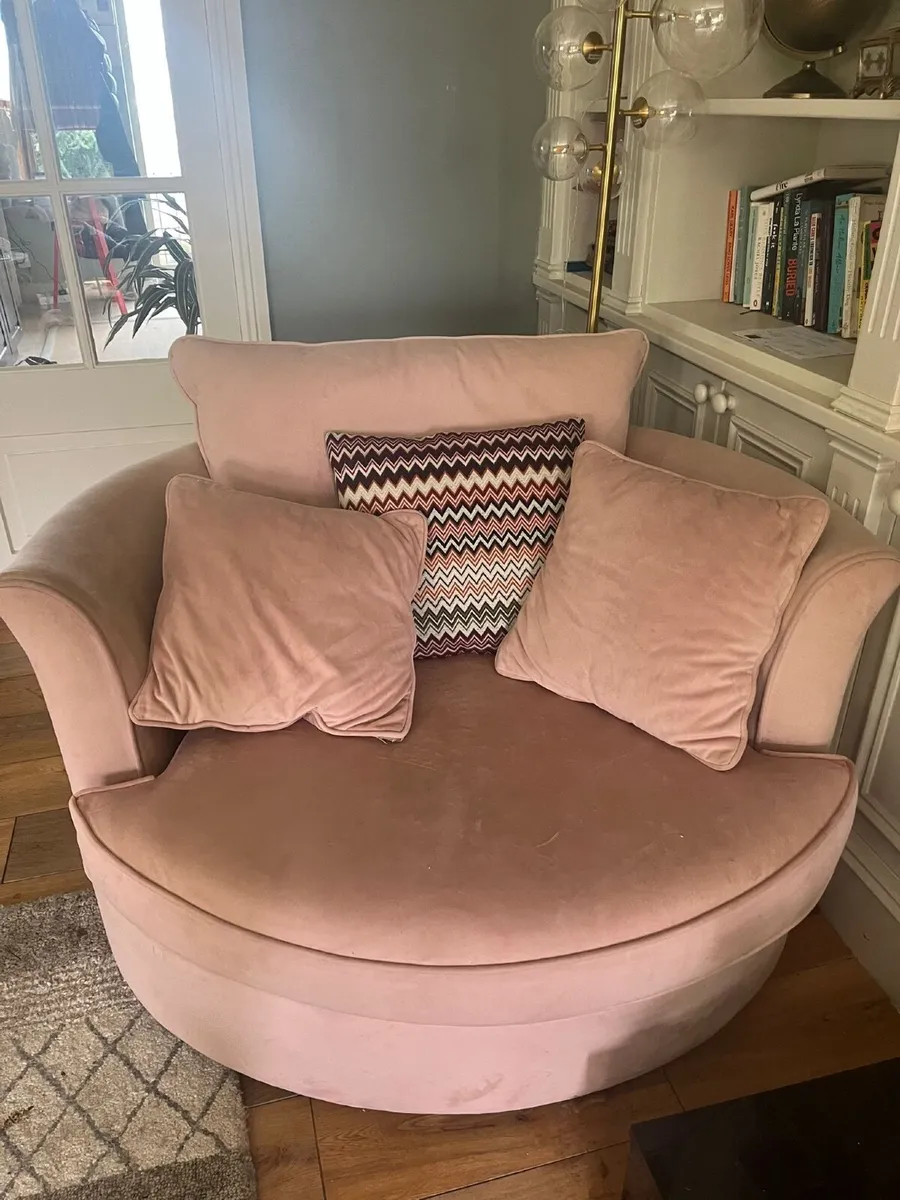 Swivel chair pink - Image 2