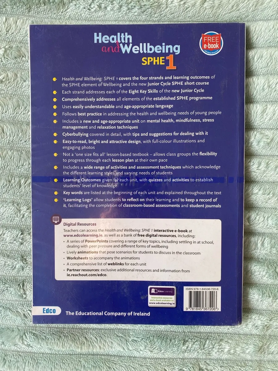 Junior cycle SPHE Textbook Health and Wellbeing - Image 3