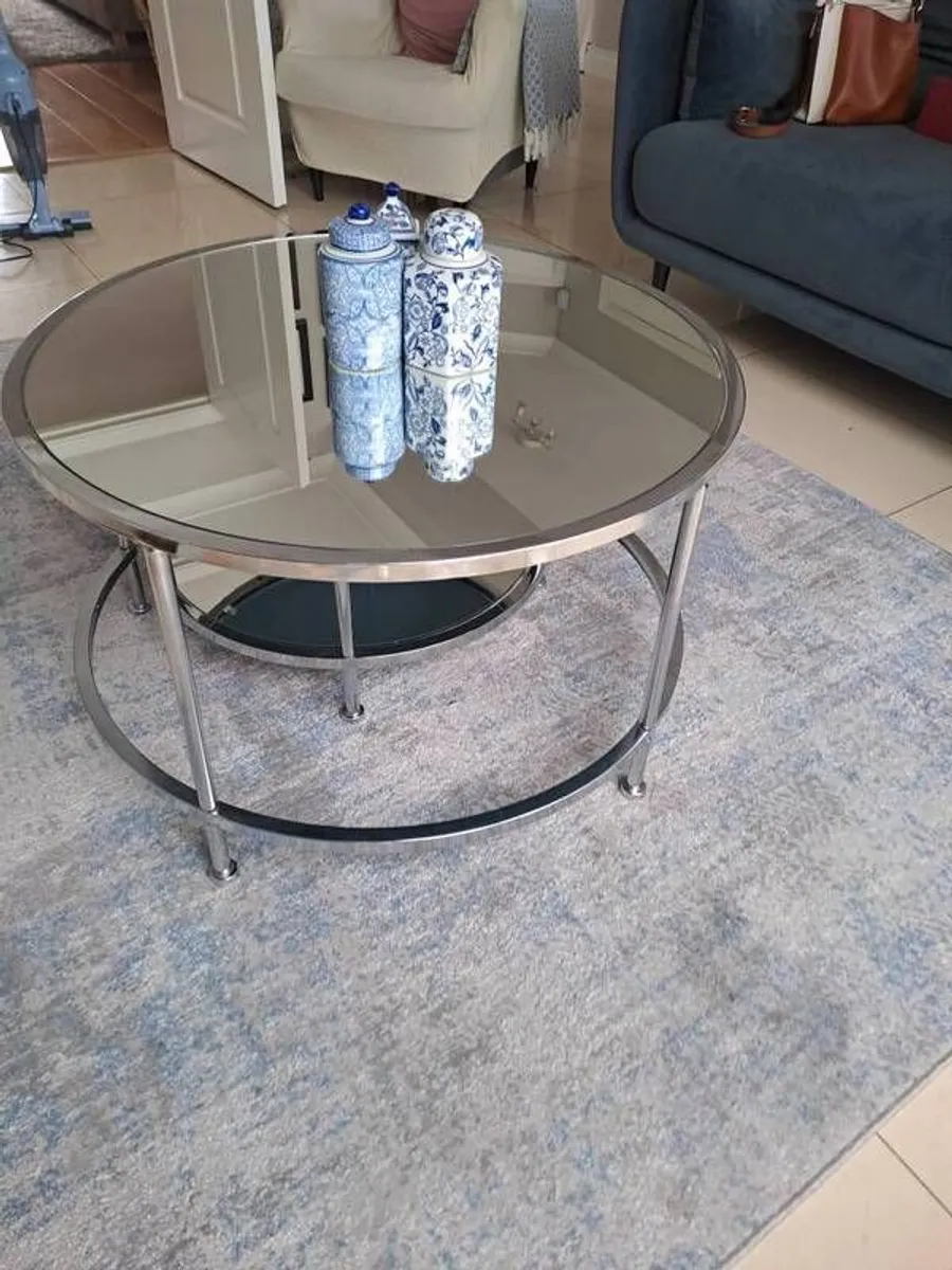 Mirrored Coffee Table Set - Image 3