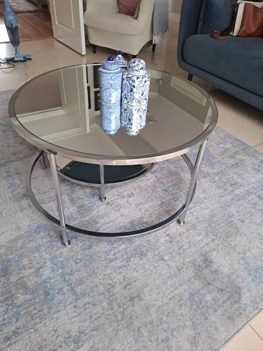 Mirrored Coffee Table Set - Image 4