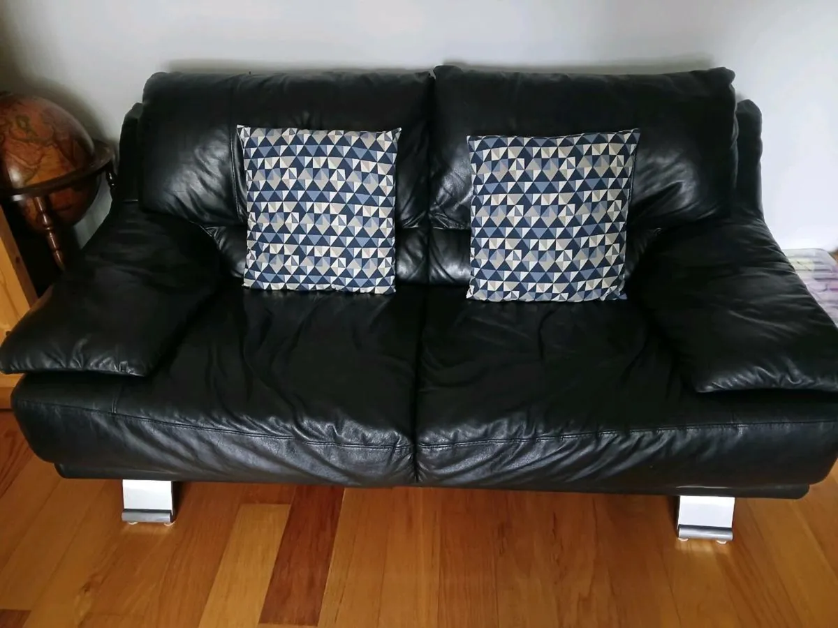 ON HOLD Two Italsofa Leather sofas - Image 1