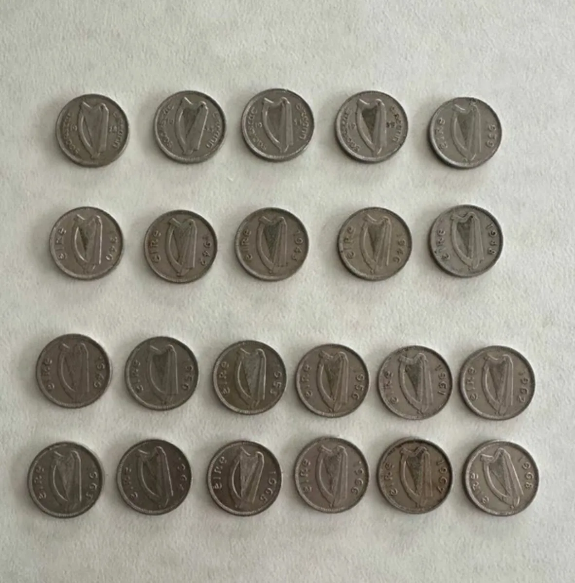 IRELAND.  THREEPENCE..CION.SET. 1928---1968... - Image 2