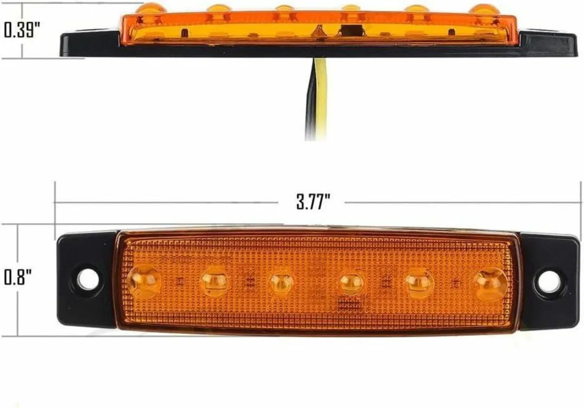 30pcs 12V 6 LED Red+White+Yellow Truck Trailer Sid - Image 2