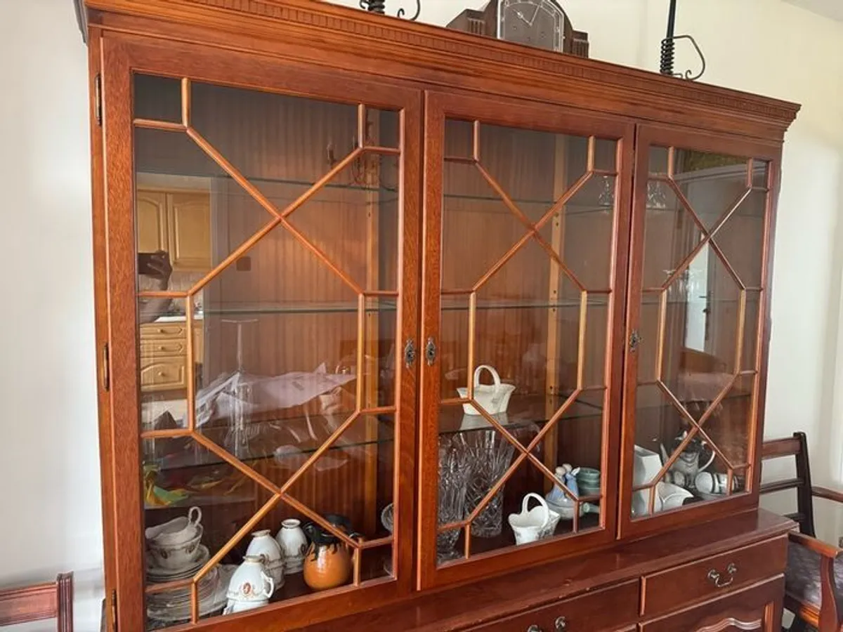 Solid Mahogany Display/Drinks Cabinet - Image 1