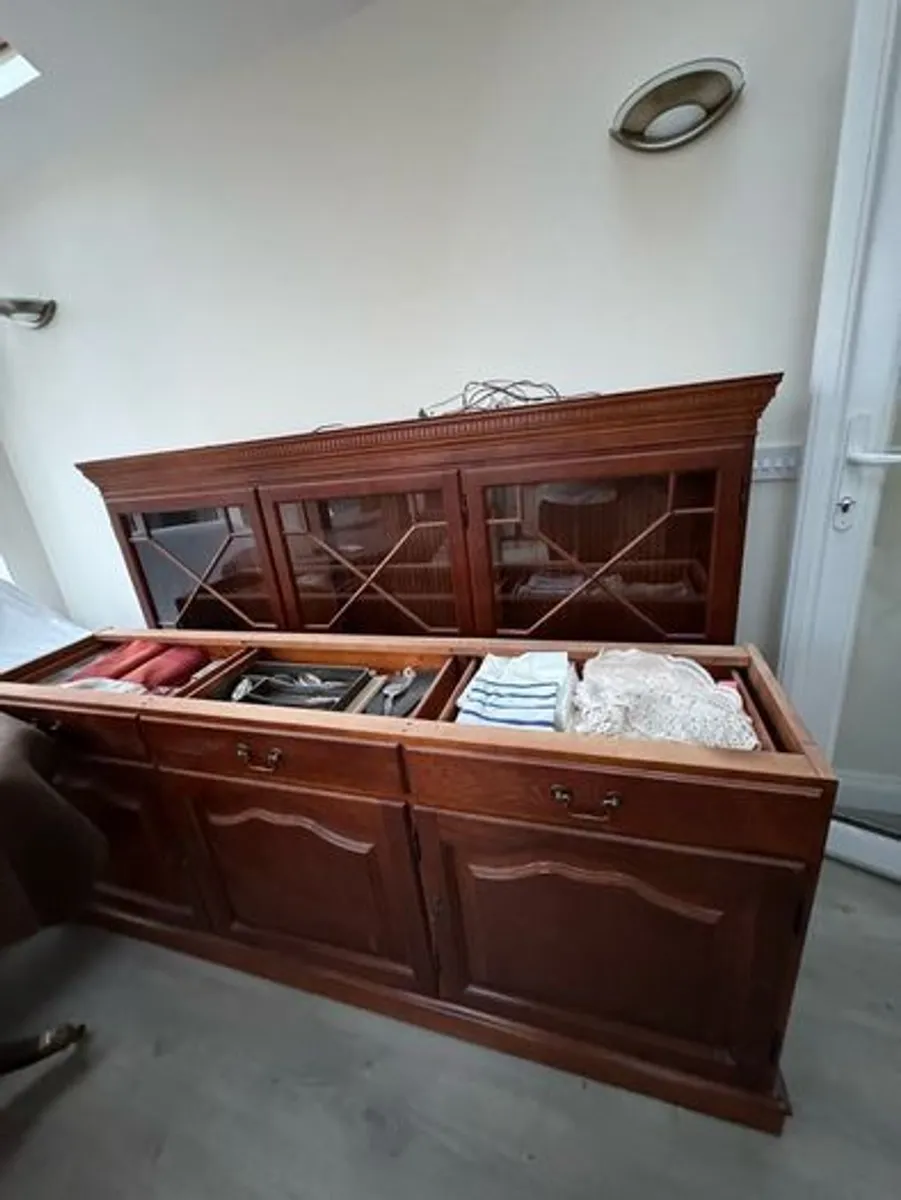 Solid Mahogany Display/Drinks Cabinet - Image 4