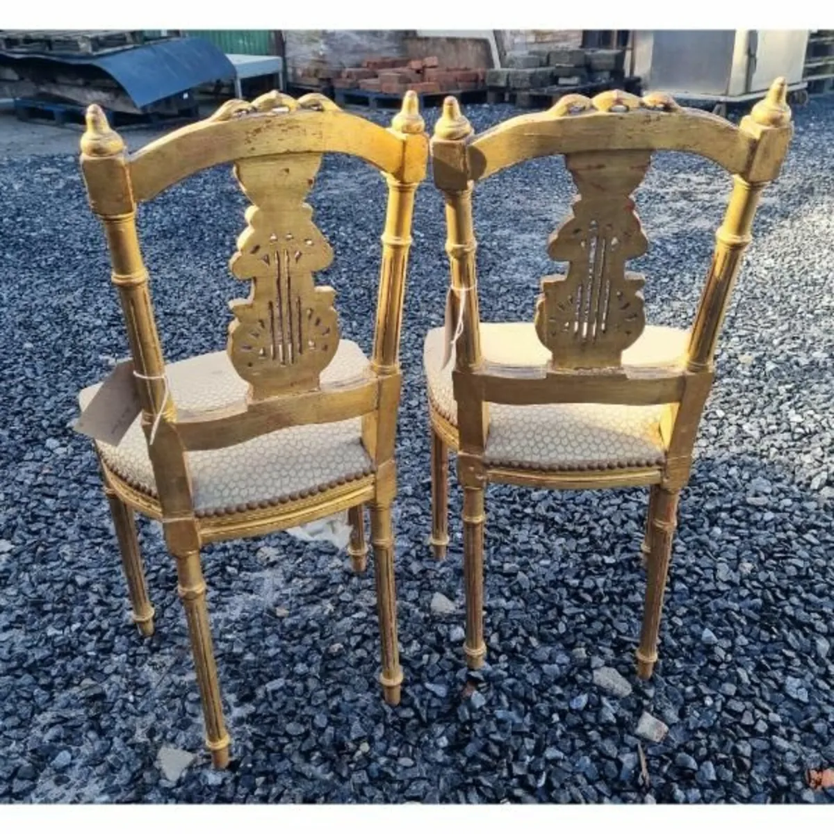 Pair of Gilt Hall Chairs KAS707 - Image 2