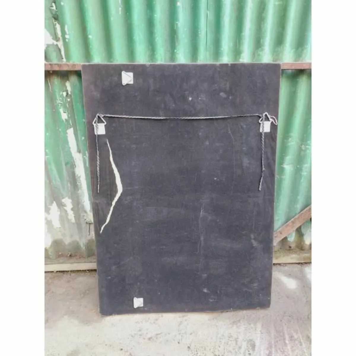 Mirror with Black Faux Leather Frame – KAS396 - Image 2