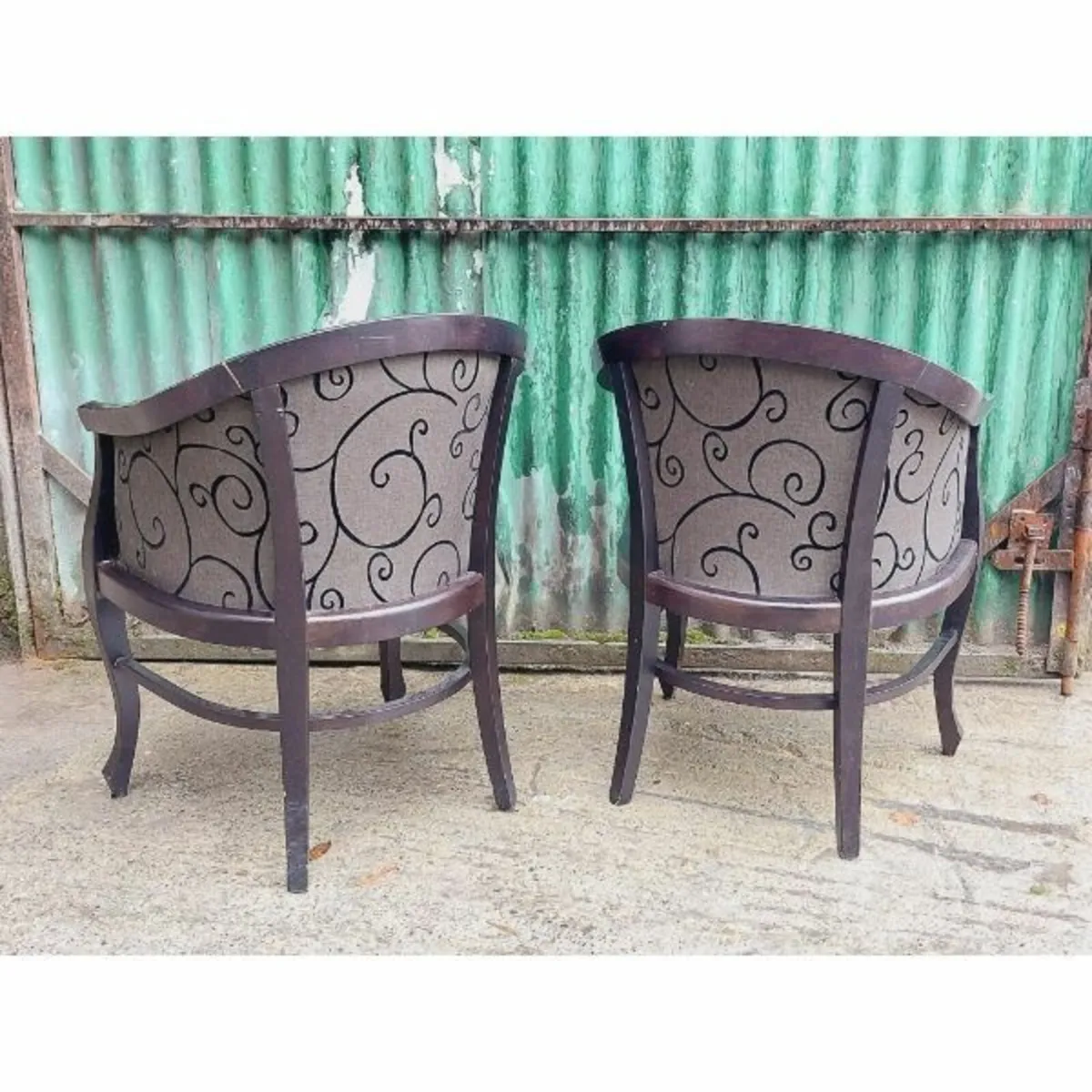 Navy & Black Tub Chairs – Set of 4-KAS124 - Image 2