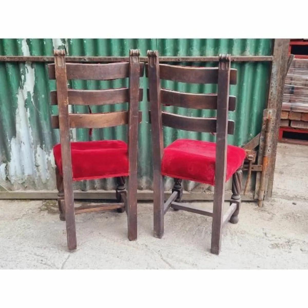 Pair of Ladder Back Hall Chairs KAS565 - Image 2