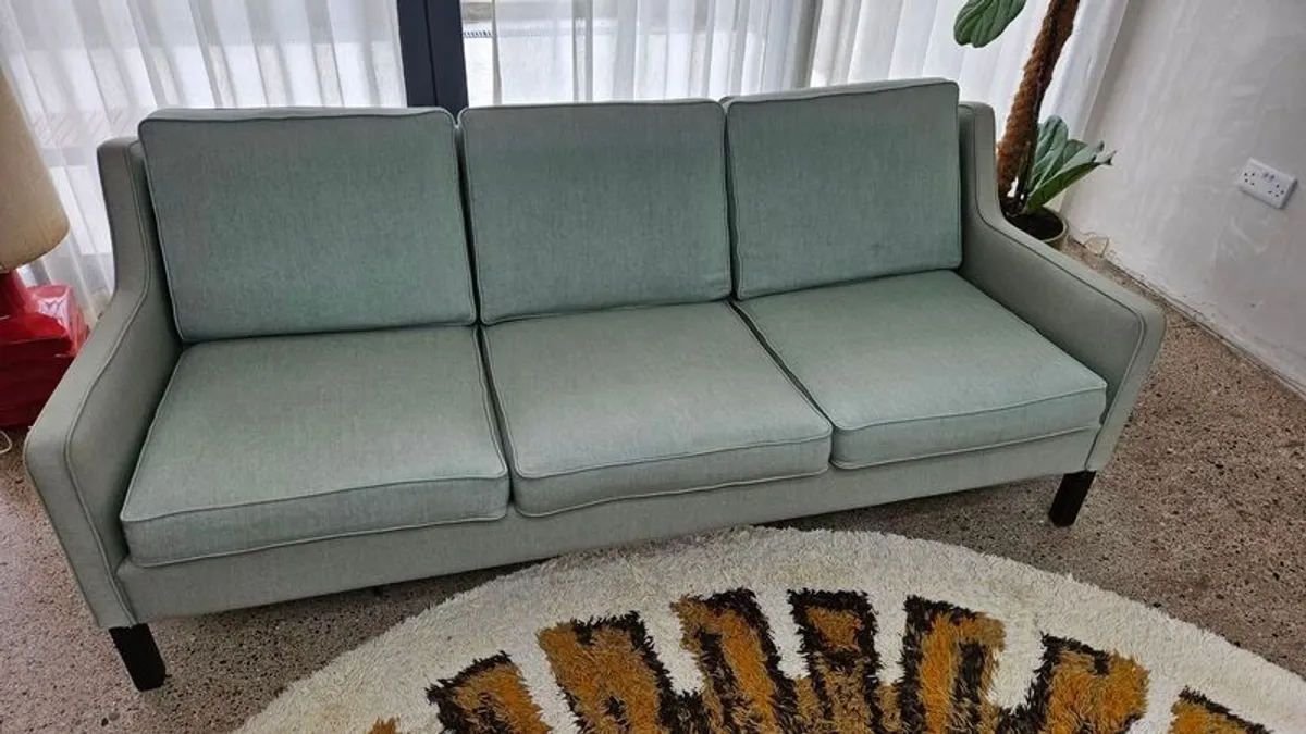 mid century modern 3 seater sofa - Image 1