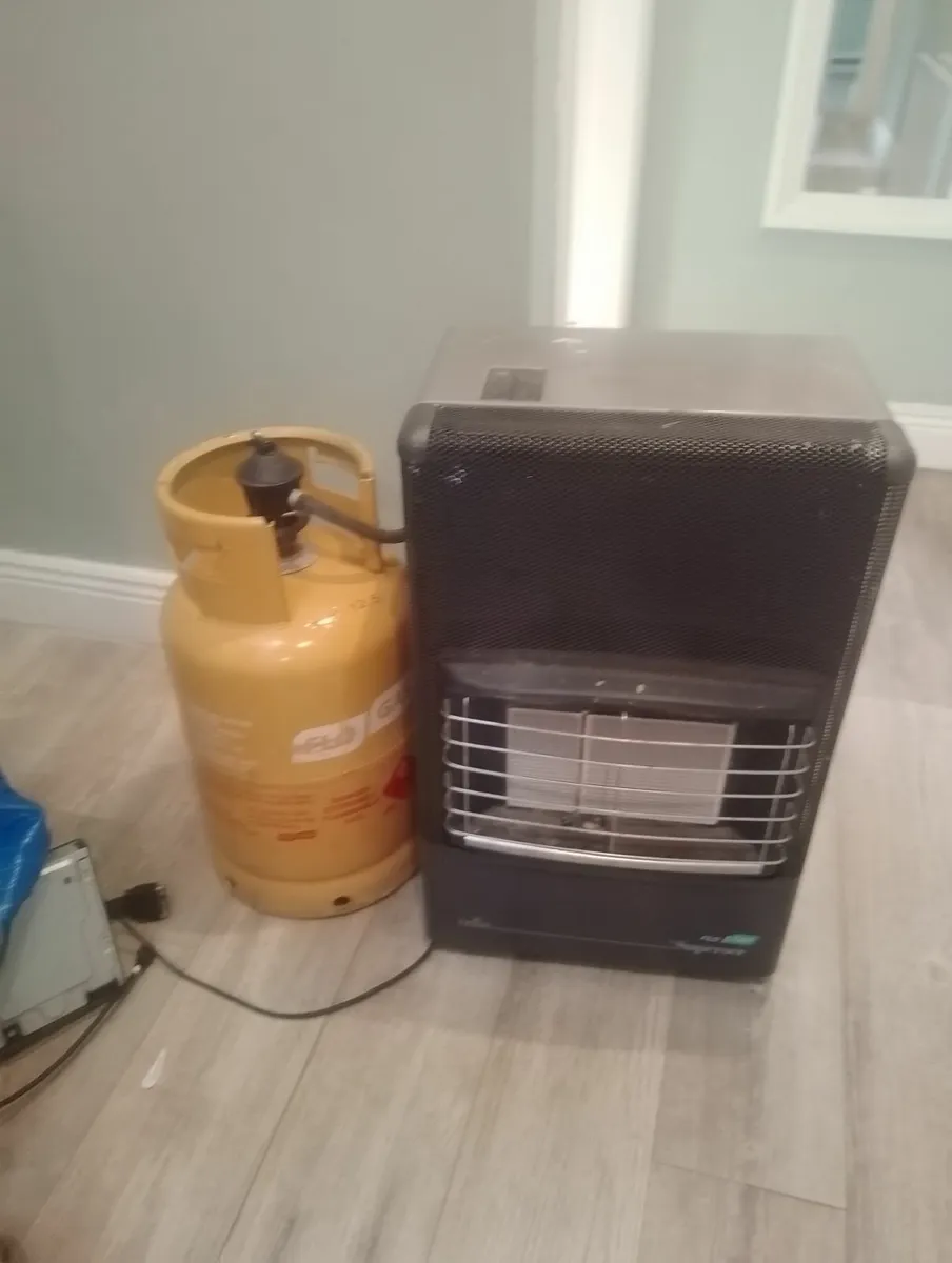 Gas fire with gas bottle