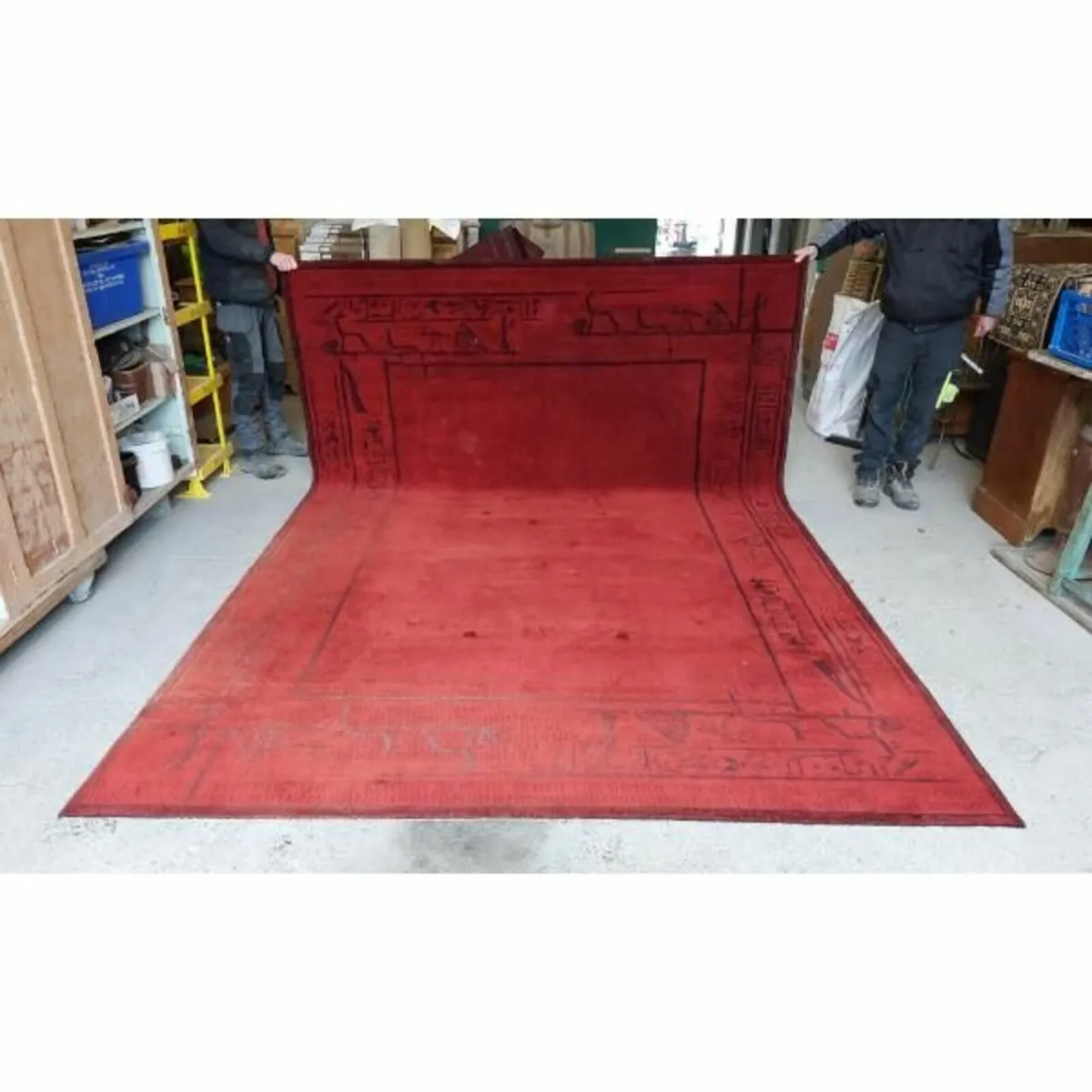 Reclaimed Egyptian Pattern Rug – 346.5cm x 249.5cm - Image 1