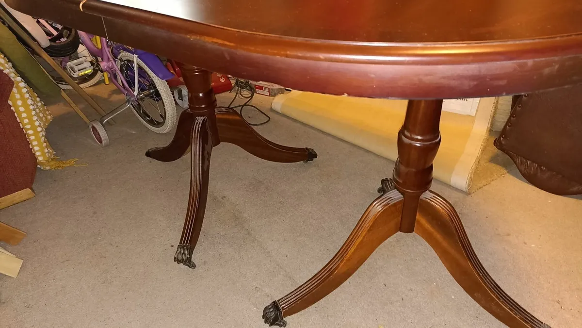 Set of 4 Dining Chairs & D end Dining Table - Image 2