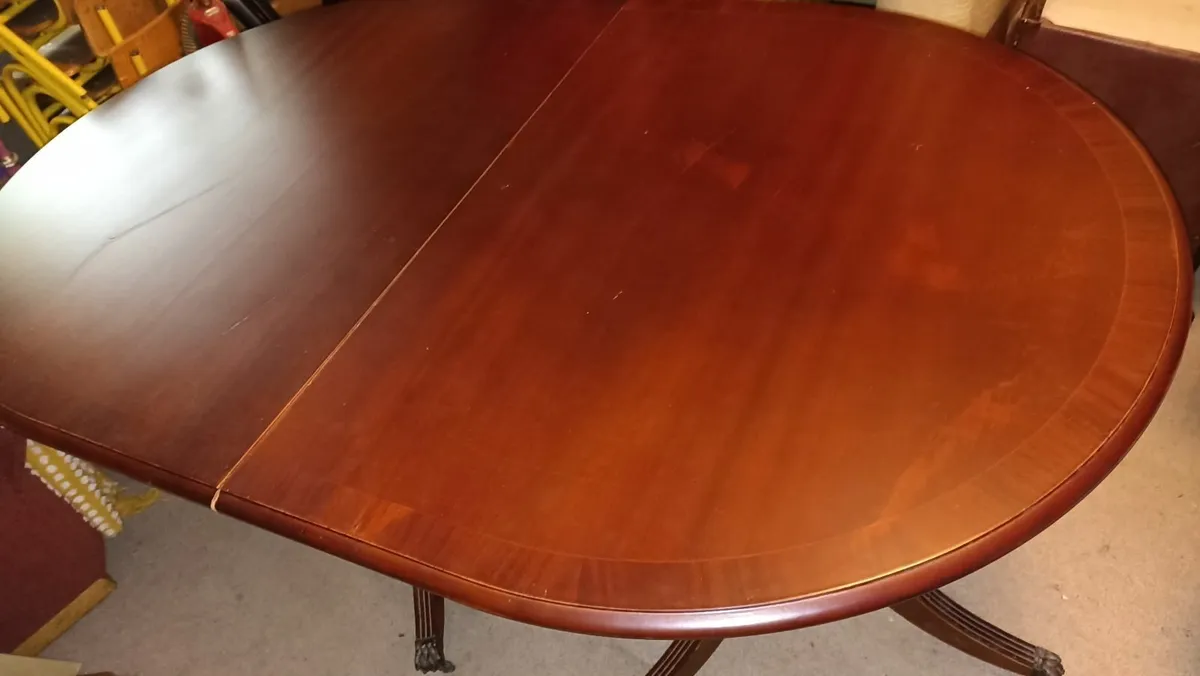 Set of 4 Dining Chairs & D end Dining Table - Image 3
