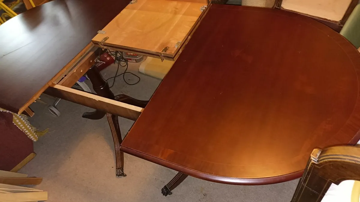 Set of 4 Dining Chairs & D end Dining Table - Image 4