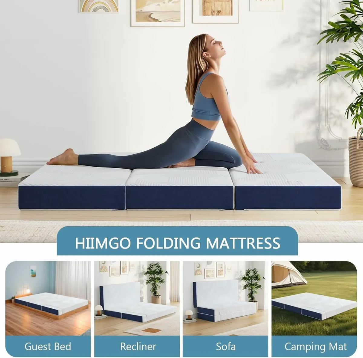 Folding Mattress Double Pillow Bag 120x190x15cm - Image 4