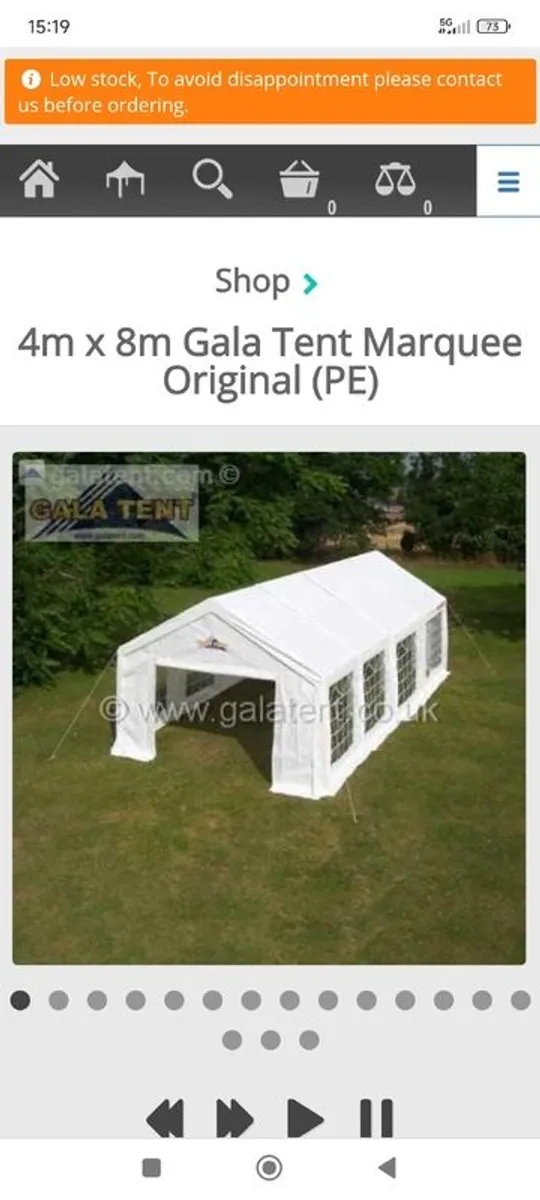 Gala 8m x 4m heavy duty marquee - Image 3