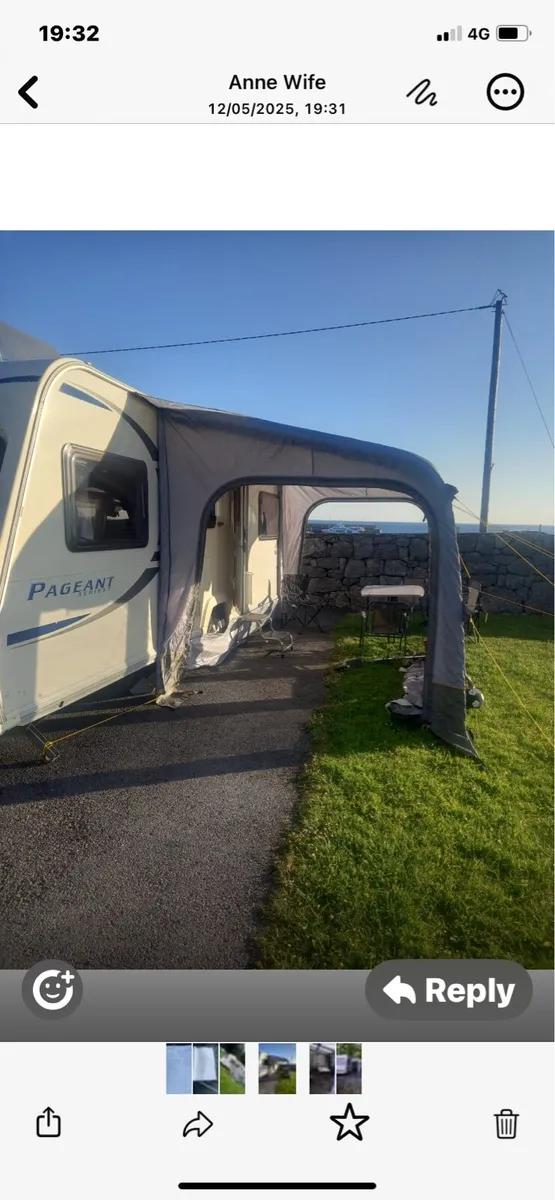 6/7 birth Bailey pageant caravan with awning - Image 2